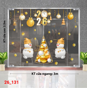 Decal dán tường Decal dán kính Noel Combo số 131