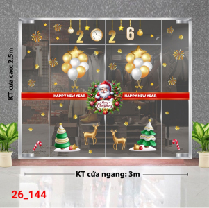 Decal dán tường Decal dán kính Noel Combo  số 144