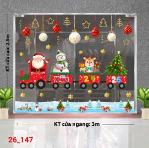 Decal dán tường Decal dán kính Noel Combo số 147