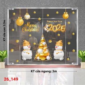Decal dán tường Decal dán kính Noel Combo số 149