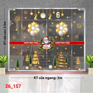 Decal dán tường Decal dán kính Noel Combo số 156