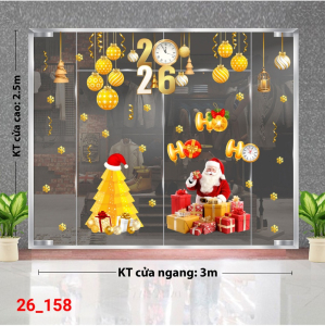 Decal dán tường Decal dán kính Noel Combo số 157