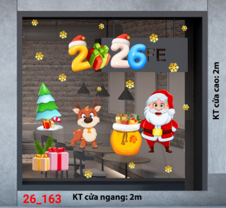 Decal dán tường Decal dán kính Noel Combo số 163