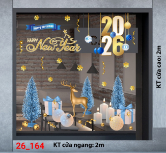 Decal dán tường Decal dán kính Noel Combo số 164