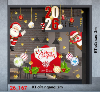 Decal dán tường Decal dán kính Noel Combo số 167