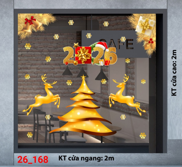 Decal dán tường Decal dán kính Noel Combo số 168