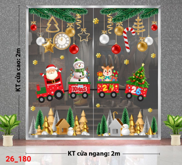 Decal dán tường Decal dán kính Noel Combo số 180