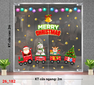 Decal dán tường Decal dán kính Noel Combo số   182