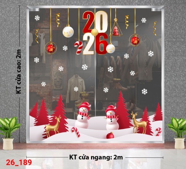 Decal dán tường Decal dán kính Noel Combo số 189