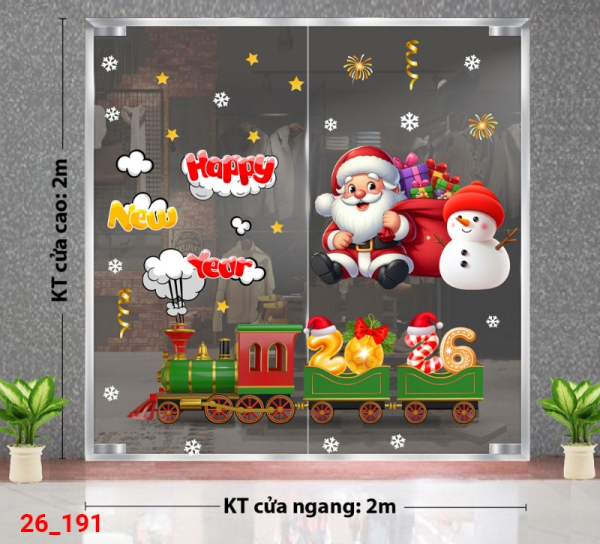 Decal dán tường Decal dán kính Noel Combo số  191