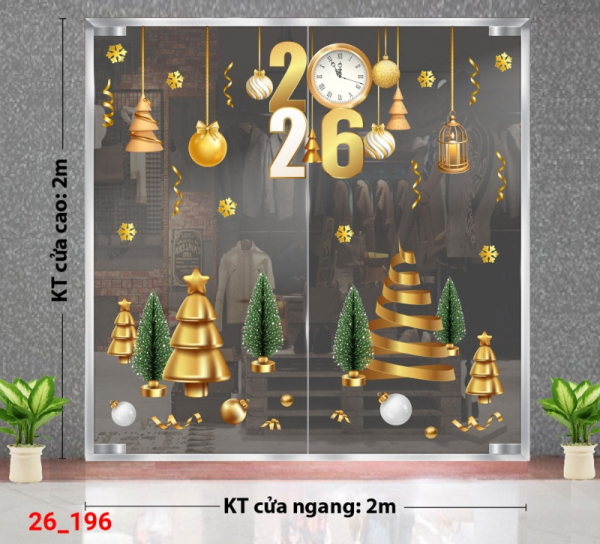 Decal dán tường Decal dán kính Noel Combo số 196