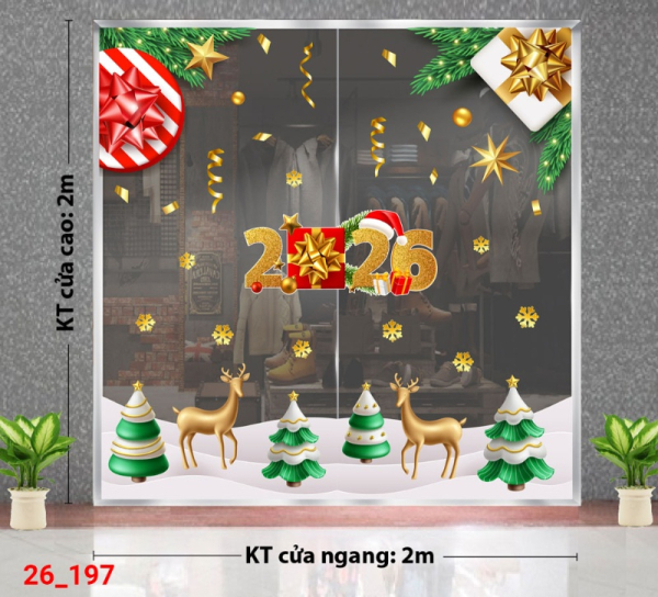 Decal dán tường Decal dán kính Noel Combo  số 197