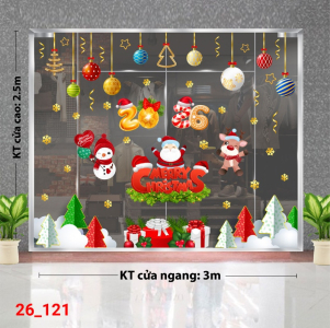 Decal dán tường Decal dán kính Noel Combo số 121