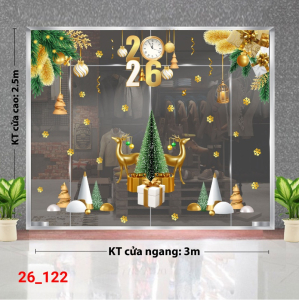 Decal dán tường Decal dán kính Noel Combo số 122