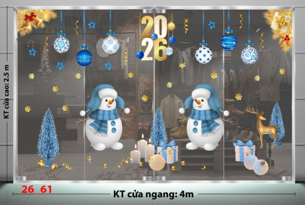 Decal dán tường Decal dán kính Noel Combo số 61