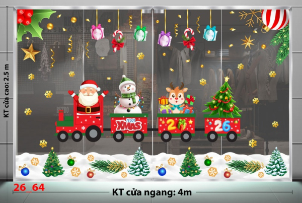 Decal dán tường Decal dán kính Noel Combo số 64
