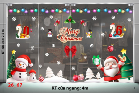 Decal dán tường Decal dán kính Noel Combo số 67