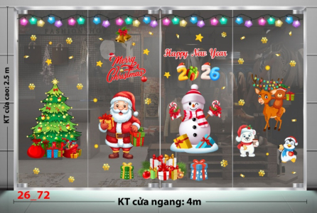 Decal dán tường Decal dán kính Noel Combo số 72