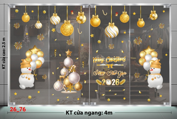Decal dán tường Decal dán kính Noel Combo số 76