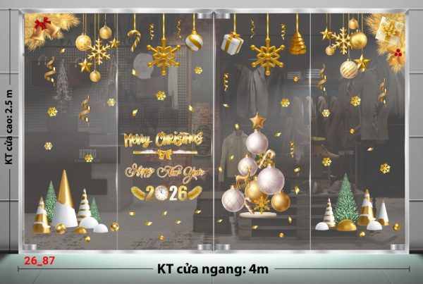 Decal dán tường Decal dán kính Noel Combo số 87