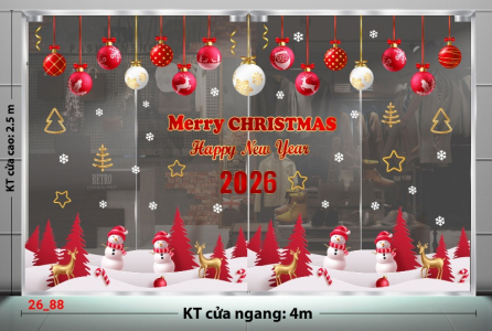 Decal dán tường Decal dán kính Noel Combo số 88