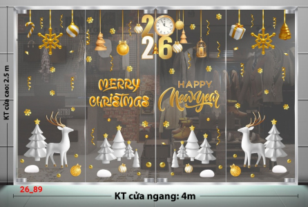Decal dán tường Decal dán kính Noel Combo số 89