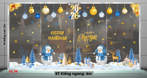 Decal dán tường Decal dán kính Noel Combo số 98