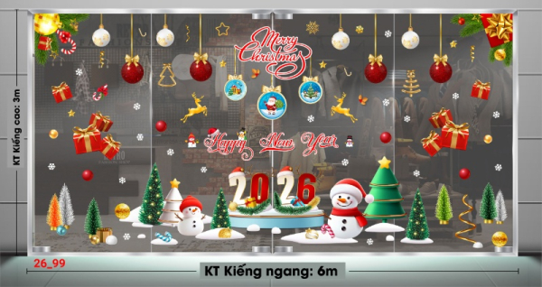 Decal dán tường Decal dán kính Noel Combo số  99