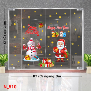 Decal dán tường Decal dán Noel 510 Decal dán tường Decal dán Noel 510