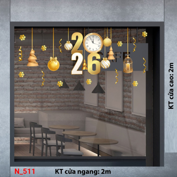 Decal dán tường Decal dán Noel 511