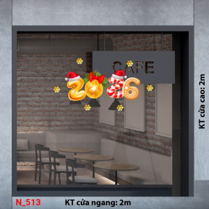 Decal dán tường Decal dán Noel 513