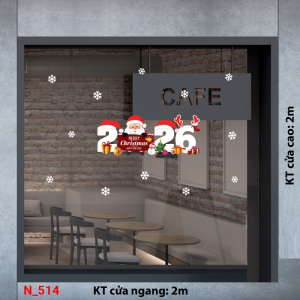 Decal dán tường Decal dán Noel 514