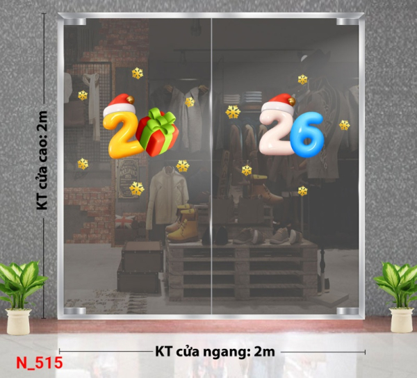 Decal dán tường Decal dán Noel 515