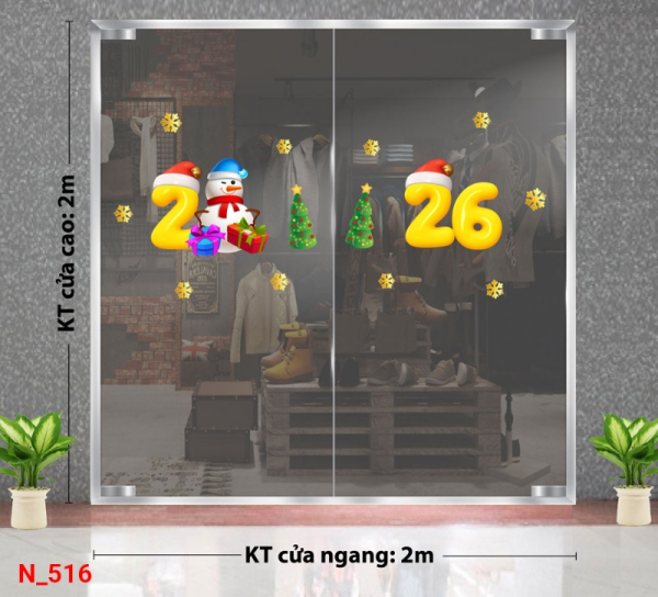 Decal dán tường Decal dán Noel 516
