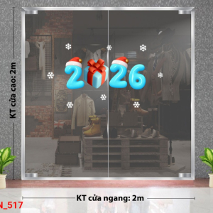 Decal dán tường Decal dán Noel 517