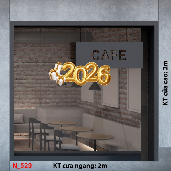 Decal dán tường Decal dán Noel 520
