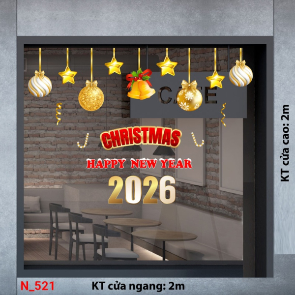Decal dán tường Decal dán Noel 521