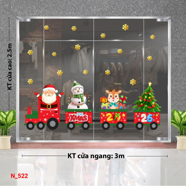 Decal dán tường Decal dán Noel 522 Decal dán tường Decal dán Noel 522
