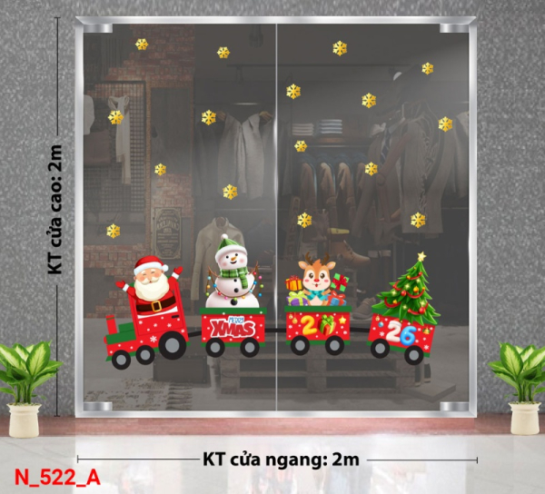 Decal dán tường Decal dán Noel 522A