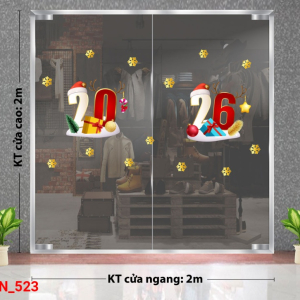 Decal dán tường Decal dán Noel 523 Decal dán tường Decal dán Noel 523