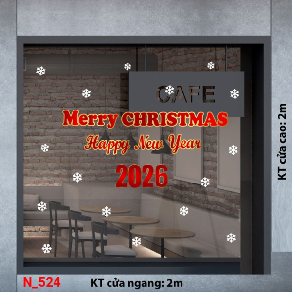 Decal dán tường Decal dán Noel 524 Decal dán tường Decal dán Noel 524