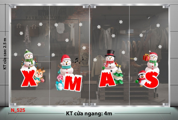 Decal dán tường Decal dán Noel 525 Decal dán tường Decal dán Noel 525