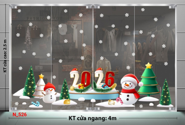 Decal dán tường Decal dán Noel 526 Decal dán tường Decal dán Noel 526