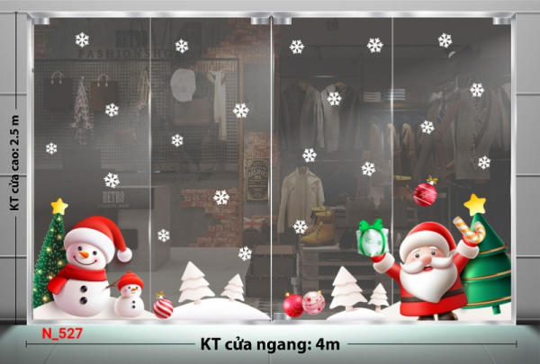 Decal dán tường Decal dán Noel 527 Decal dán tường Decal dán Noel 527