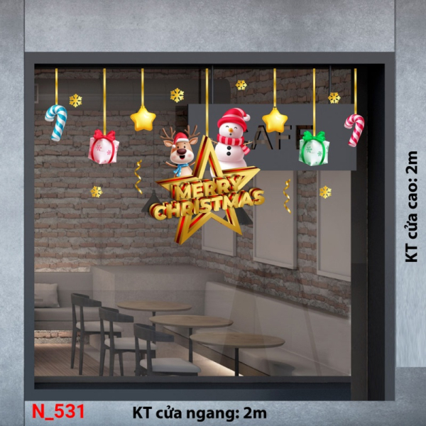 Decal dán tường Decal dán Noel 531 Decal dán tường Decal dán Noel 531