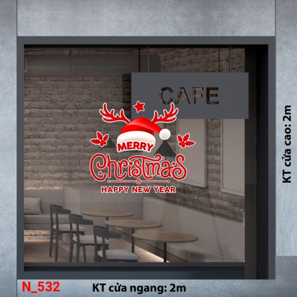 Decal dán tường Decal dán Noel 532