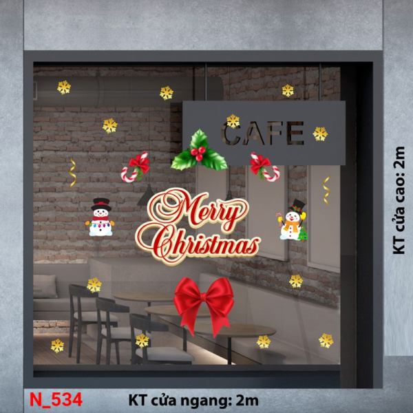 Decal dán tường Decal dán Noel 534 Decal dán tường Decal dán Noel 534