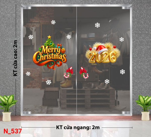 Decal dán tường Decal dán Noel 537 Decal dán tường Decal dán Noel 537