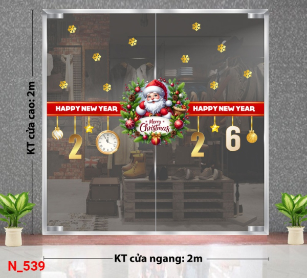 Decal dán tường Decal dán Noel 539 Decal dán tường Decal dán Noel 539