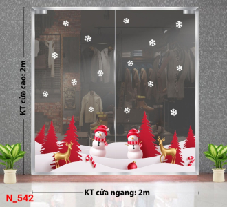 Decal dán tường Decal dán Noel 542 Decal dán tường Decal dán Noel 542